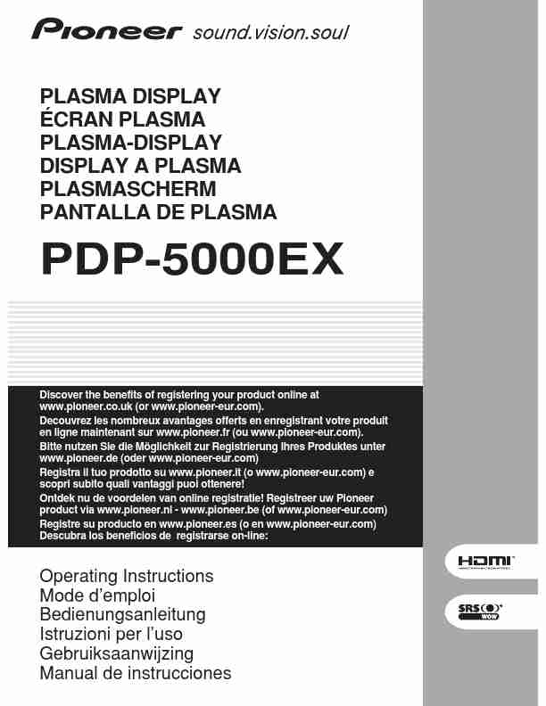 Pioneer Flat Panel Television PDP-5000EX-page_pdf
